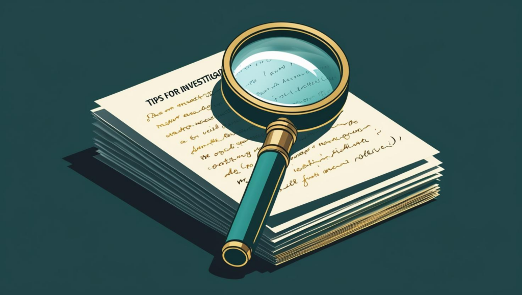 Tips for investigating